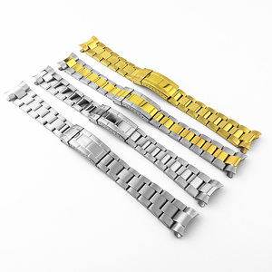 2025 extrémité incurvée poignet métal 20mm bracelet de montre or solide en acier inoxydable bracelet de montre Bracelet pour montre intelligente personnaliser Logo - Product Image 2