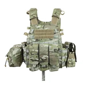 Doublesafe Camouflage Multicam Vert Multifonctionnel Chasse Molle Armor Vest Protective Security Plate Carrier Vest Tactical