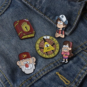 Insignias de dibujos animados populares para niños, <span class=keywords><strong>libro</strong></span> mágico personalizado, ruleta, pines de Anime esmaltados - Product Image 4