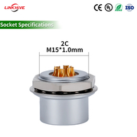 Conector de Cable Circular OEM Profesional de Marca ZAA.2C.302.CLL, Conector de 2 Cables ZAA-2C-314-CLL Push-Pull
