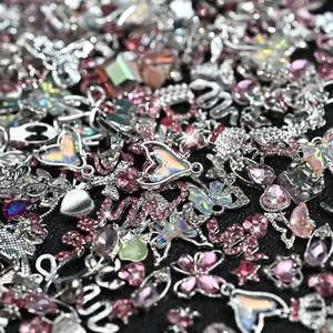 50 Piezas de Adornos de Uñas de Aleación Mixta, Diamantes de Imitación Rosas, Corazones, Mariposas, Lazos, Decoración Metálica para Uñas, para Manicura DIY, Uñas Postizas - Product Image 3