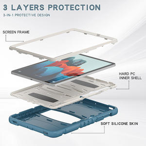 ฝาครอบซิลิโคนป้องกันสำหรับเด็ก,เคสแท็บเล็ต Samsung Galaxy <span class=keywords><strong>S7</strong></span>พร้อมที่ใส่ปากกา SM-T870/T875กันกระแทกทนทาน - Product Image 5