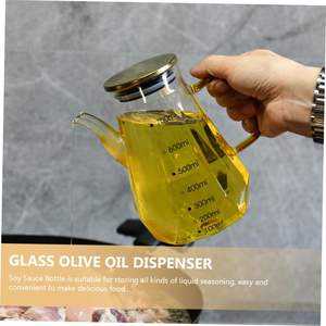Grande bouteille de <span class=keywords><strong>vinaigre</strong></span> en verre à haute teneur en borosilicate pour la cuisine Petite bouteille d'huile pour sauce soja et assaisonnement pour le stockage de l'huile de sésame - Product Image 3