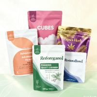 Sachets personnalisés en papier kraft écologique, refermables avec fermeture éclair, pour emballage alimentaire et sachets de thé