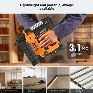 Freeman litio FST50 pequeña pistola de clavos de acero negro <span class=keywords><strong>para</strong></span> paredes de hormigón, paneles de madera, instalación de zócalos - Product Image 4