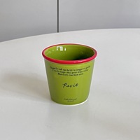 Mug haut en céramique rétro de luxe léger, style influenceur coréen Instagram, en forme de gobelet en papier, avec lettres et poignée, parfait pour