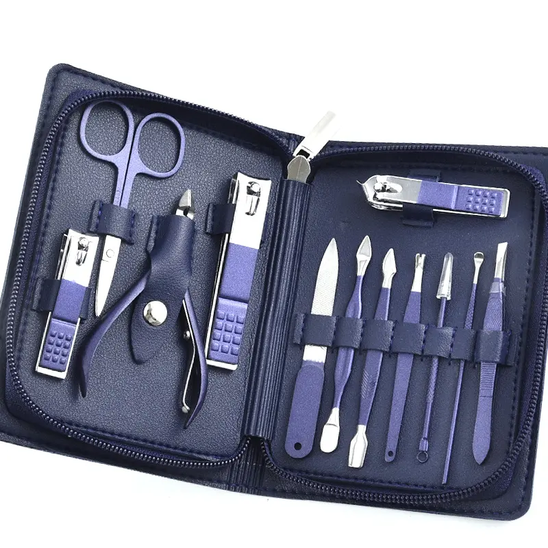 12 pcs kit per toelettatura professionale per Manicure in acciaio inossidabile strumenti per la cura delle unghie con regali per la festa della mamma alla rinfusa