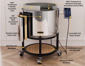 <span class=keywords><strong>Four</strong></span> électrique en céramique de haute qualité, forme ronde, <span class=keywords><strong>four</strong></span> à <span class=keywords><strong>poterie</strong></span> industriel, 220V/380V <span class=keywords><strong>1300</strong></span> - Product Image 2