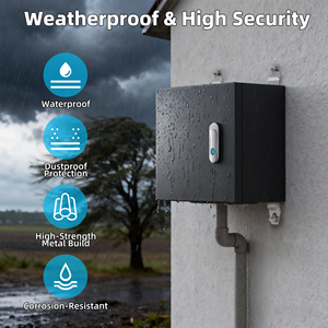 صندوق توصيل كهربائي خارجي مقاوم للعوامل الجوية 250*250*150 مم قابل للقفل مع حامل دين ووصلة كابل للأنظمة الصناعية - Product Image 3