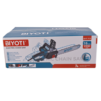 Scie à chaîne électrique industrielle sans balais 2500W 220V, lame de 300 mm, scie à bois portative manuelle, outil robuste BIYOTI