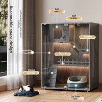 Vente en gros usine : Villa d'escalade pour chat de luxe, multi-niveaux, pour intérieur, très grande avec espace libre, lits et cages pour animaux de compagnie
