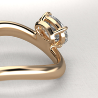2 Karat Oval Kesim Heykelsi Dalgalar Laboratuvarda Yetiştirilmiş Elmas Nişan Yüzüğü 14K/18K Som Altın IGI Sertifikalı CVD/HPHT Özel Tasarım