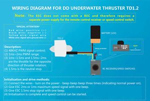 ทรัสเตอร์ใต้น้ำความเร็วสูง500KV 12V สำหรับเรือ RC/โดรนใต้น้ำ <span class=keywords><strong>ROV</strong></span> ที่มีความลึก ESC 100เมตรความเร็ว12000rpm - Product Image 6