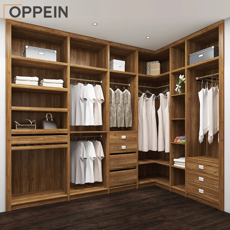 OPPEIN-Armário de quarto moderno, barato com fechadura e chave, armário de madeira para uso doméstico, desenhos de madeira, guarda-roupa