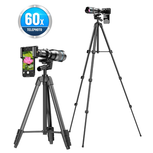 Apexel Date 60X HD Monoculaire Télescope Téléphone Téléphone Lentille Trépied Zoom Lentille Télescopique pour Observation des Oiseaux Concert - Product Image 1