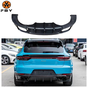 Séparateur de diffuseur de pare-chocs arrière en Fiber de carbone chaud pour <span class=keywords><strong>Prosche</strong></span> <span class=keywords><strong>Macan</strong></span> 95B 2014-2021 diffuseur arrière en carbone - Product Image 1