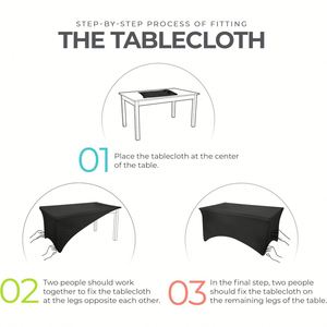 Fournitures de fête personnalisées Nappe en polyester Nappe de mariage pour hôtel pour événements avec logo personnalisé - Product Image 4