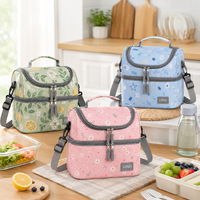Sac à lunch isotherme en polyester durable de haute qualité, doublure PEVA anti-fuite, sac isotherme double couche pour le bureau et les voyages