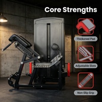 Appareil d'hyperextension dorsale commercial robuste avec cadre en acier épais et réglage multi-niveaux haute densité