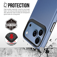 Coque Magnétique Antichoc pour iPhone 18 17 16 Pro Max, Cadre Antidérapant en TPU, Coque Arrière de Haute Qualité AF