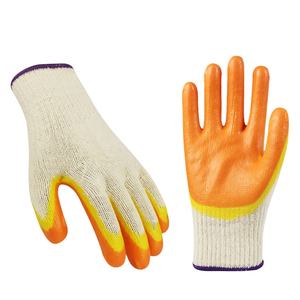 Gants de protection du travail en gros Gants orange antidérapants Gants en caoutchouc de construction résistants à l'usure - Product Image 6