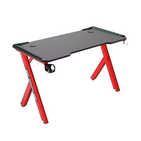 Usine personnalisée Nouveau design Bureau de jeu ergonomique RVB blanc PC de bureau Table d'ordinateur de jeu bon marché pour bureau à domicile en métal