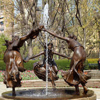 Statue de femme en Bronze, personnalisé, imperméable, taille de vie, fontaine fontaine de dame Sexy, Statue naturelle, danseuse, taille de vie
