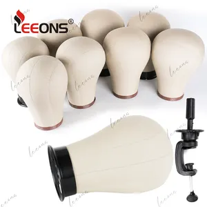 Leeons Ingrosso <span class=keywords><strong>Testa</strong></span> di Manichino in Tela di Sughero da 21, 22, 23, 24 Pollici con Logo Personalizzato e Foro di Montaggio per la Realizzazione di Parrucche - Product Image 6