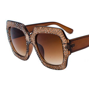 Maidis Square Sunglasses <b>Black</b> <b>Frame</b> With Rhinestones UV400 Women Fashion - Product Image 4