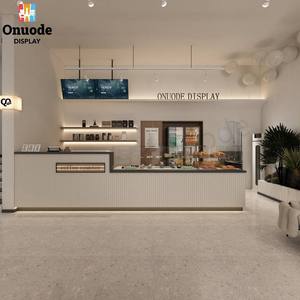 Quiosco de Café Moderno con Iluminación LED para Diseño de Cafeterías, Exhibición y Almacenamiento en Cafeterías y Bares - Product Image 1