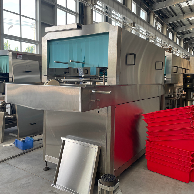 Automatic Industrial Conveyor Crate Washer Basket Washing Machine Plastic Tray Container Washer