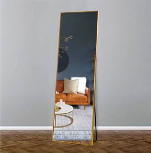 Miroir de maquillage moderne avec cadre en aluminium, décoratif, <span class=keywords><strong>pour</strong></span> salon, chambre <span class=keywords><strong>à</strong></span> coucher, miroir mural - Product Image 2