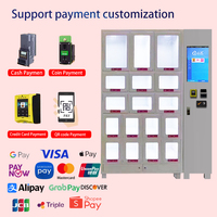 Casier intelligent sans personnel 24h/24 personnalisé, 40 compartiments, écran tactile 21,5 pouces, édition distributeur automatique SDK, compatible multi-paiements