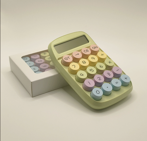 Calculatrice en plastique bleu pastel avec clavier coloré 8 chiffres à usage général alimentée par piles - Product Image 2