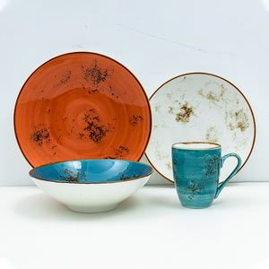 Juego de regalo con logotipo Plato etíope Assiettes Plates Et Creuses En Juego de platos y tazas de porcelana - Product Image 1