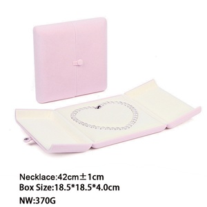 4-in-1 Double Door Velvet Jewelry Set <b>Box</b>, Customized Logo for Ladies - Product Image 3