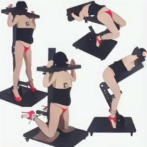 Металлическая стойка для БДСМ-тренировок и наказаний, инструмент для женских подчиненных, большие металлические фиксаторы для связывания - Product Image 1