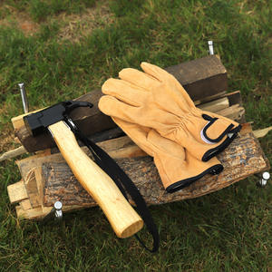 Gants en cuir résistants à la chaleur Hike Mount, couleur kaki, avec protection complète du pouce contre les éclaboussures de métal fondu, pour la soudure, la cuisine en plein air et le barbecue - Product Image 5