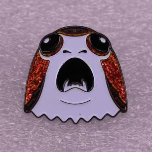 Broche Porg de collection de film officiel Émail d'oiseau de Chewbacca mignon pour épinglette Nickel noir - Product Image 4