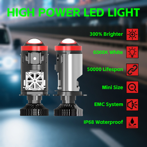 DGLS M01D Tipo externo 8000LM Mini H4 Proyector Lentes LED Faro Lente Bombilla Motocicletas Coche Luces Led H4 Proyector - Product Image 3