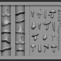 Moule en silicone 3D pour nail art en forme de champignon, moule de sculpture d'ongles fantaisie, réutilisable, pour décoration de manucure DIY en acrylique et polygel