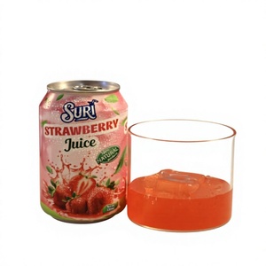 Puré de Fresa Suri en Lata de 330ml, Bebida de Fruta 100% Natural, Baja en Grasa, Saborizada, Lista para Beber, Vietnam, 70% de Pureza - Product Image 1