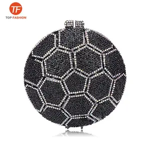 China Factory Großhandel Kristall Strass Clutch Bag für formelle Party Diamante Fußball Minaudere Frauen Abend tasche