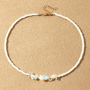Collier en perles 3d personnalisé, chaîne en cristal irrégulier avec pendentif, ras du cou, clavicule - Product Image 4
