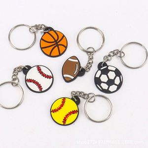 Porte-clés créatif personnalisé en PVC, pendentif football/basketball, accessoires de décoration pour sac à dos, petit cadeau souple, modèle ZL1021, vente en gros - Product Image 4
