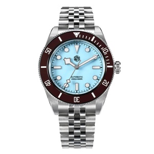 Reloj Automático San Martin de 40 mm con Esfera Esmaltada NH35 para Hombre, Bisel Marrón, Lujoso Diseño de Copo de Nieve BGW-X1, Cristal de Zafiro, Sumergible, SN0128G - Product Image 1
