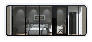 Casa de Campo Prefabricada Completamente Ensamblada con Decoración Interior, <span class=keywords><strong>Casas</strong></span> Móviles y Habitaciones, Mini Casa, Oficina Tipo <span class=keywords><strong>Cubo</strong></span> - Product Image 2