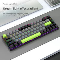 68-key Wired RGB Backlit Programmable Anti-Ghosting Gaming Mechanical Keyboard Double-shot Injection Molded Keycaps Full-key