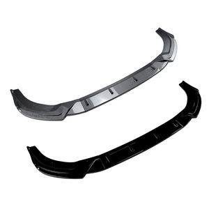 Audi A6 C8 Sline Front Lip Splitter <b>Corner</b> <b>Protectors</b> Exterior Trim Piano Black Carbon Fiber Texture 2018-2025 - Product Image 2