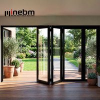 Vouwwand van goedkoop aluminium met acryl binnenafwerking, op maat gemaakte afmeting en kleur, accordeon vouwdeuren voor keuken en woonkamer, vouwende glazen deuren